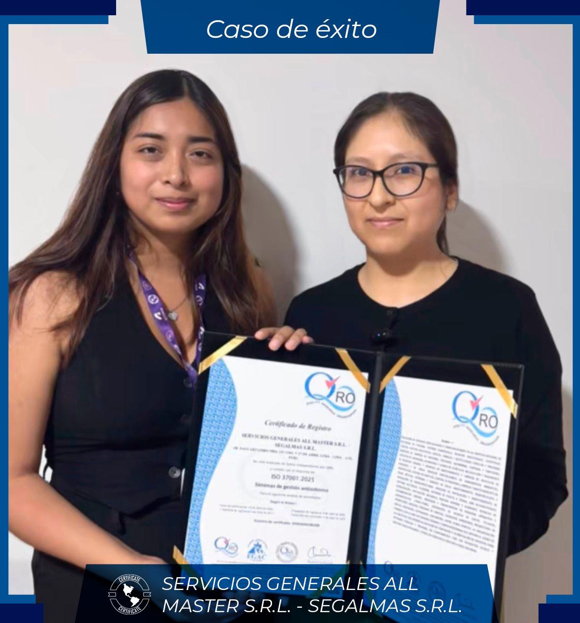 Servicios Generales All Master SRL - Conformidad y certificación